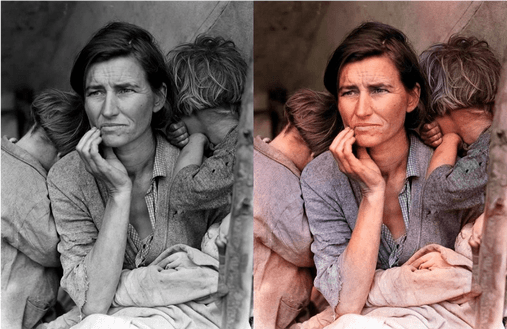 An example of image restoration.
